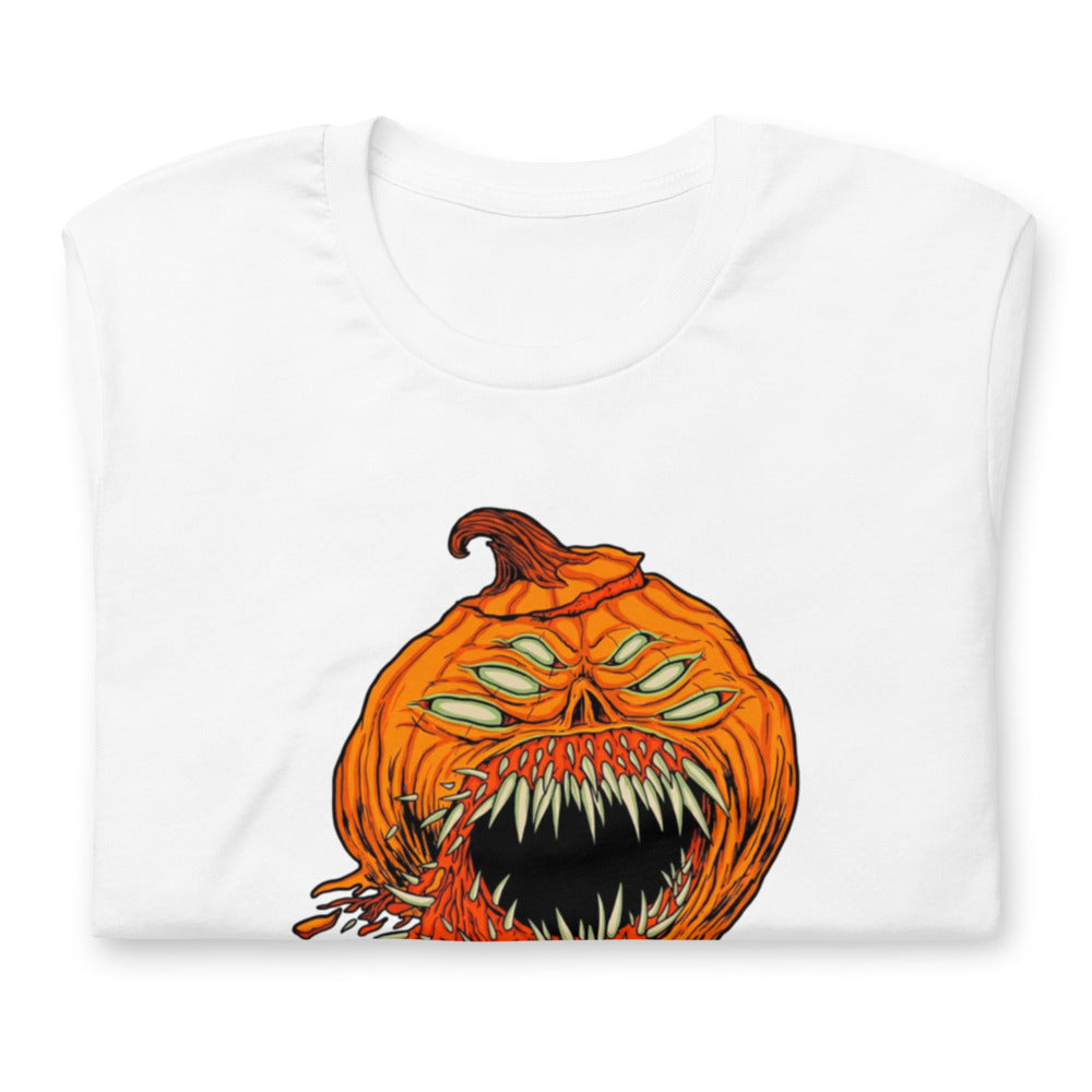 Playera Halloween Pumpkin Monster Four Eyes - Doblado