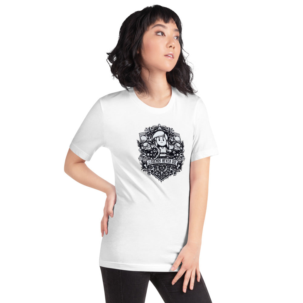 Playera Legends Never Die Nintendo - Modelo femenina