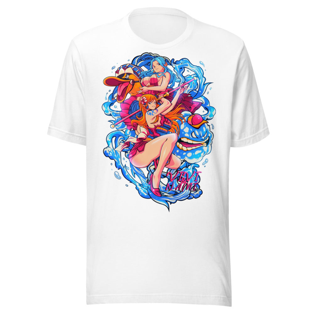 Playera One Piece Nami Vivi Water Splash - Frente grande
