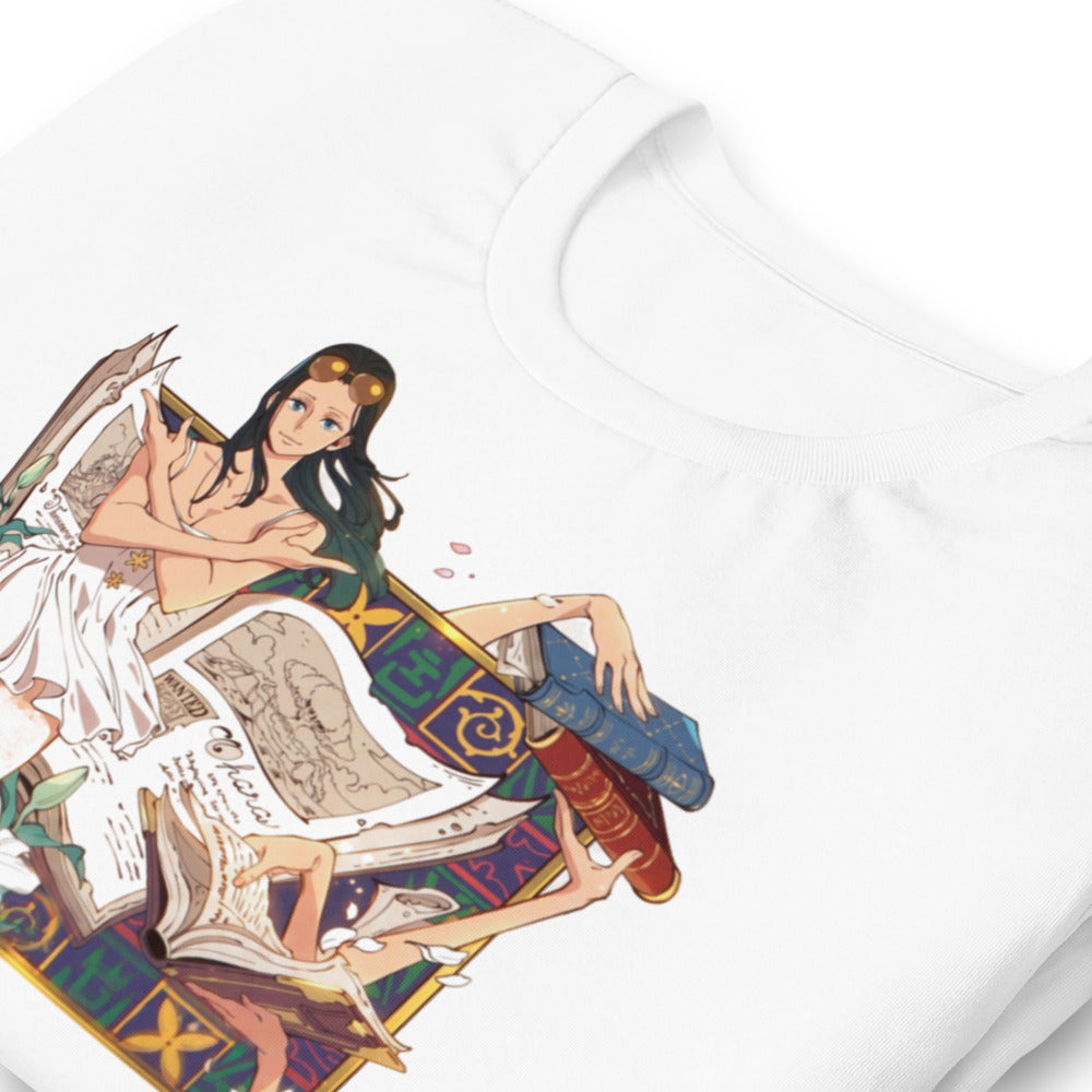 Playera One Piece Nico Robin Ohara Books - Doblado zoom
