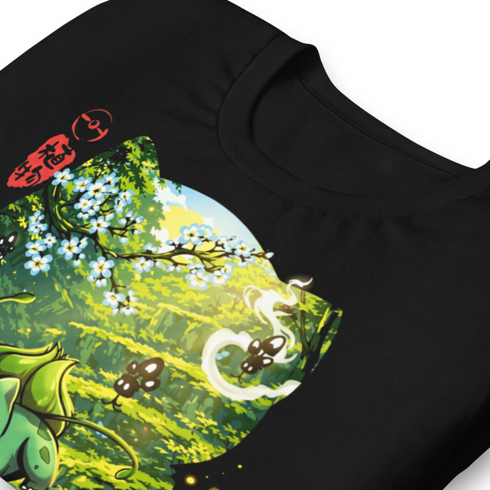 Playera Bulbasaur Sunlit Blossom Forest - Doblado zoom