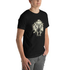 Playera Death Note Ryuk Ink Splatter Shinigami - Modelo masculino lateral