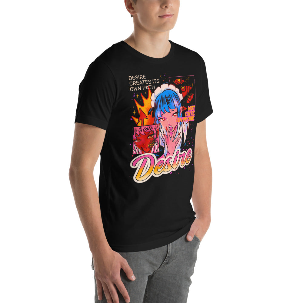 Playera Desire Creates Its Own Path - Modelo masculino lateral