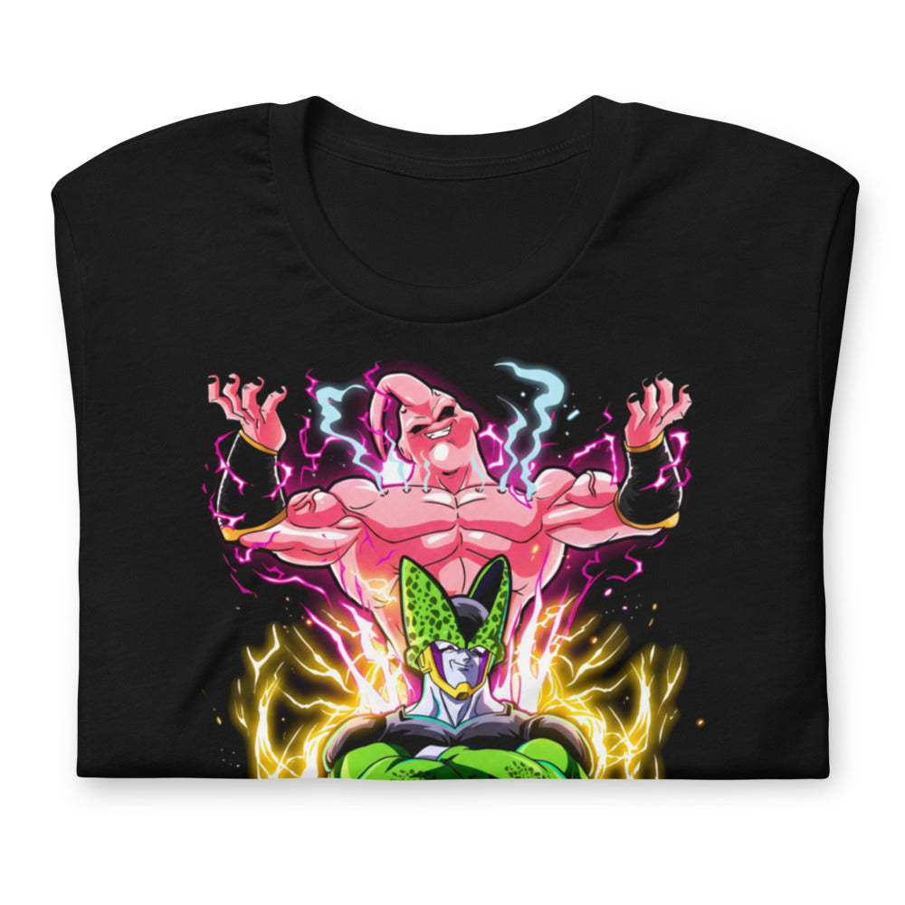 Playera Dragon Ball Frieza Cell Buu Lightning Auras - Doblado
