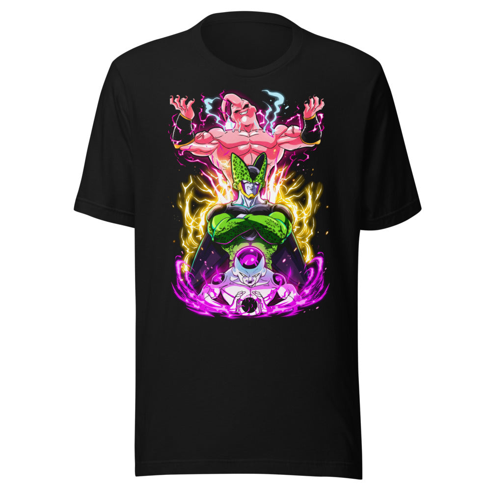 Playera Dragon Ball Frieza Cell Buu Lightning Auras - Frente grande