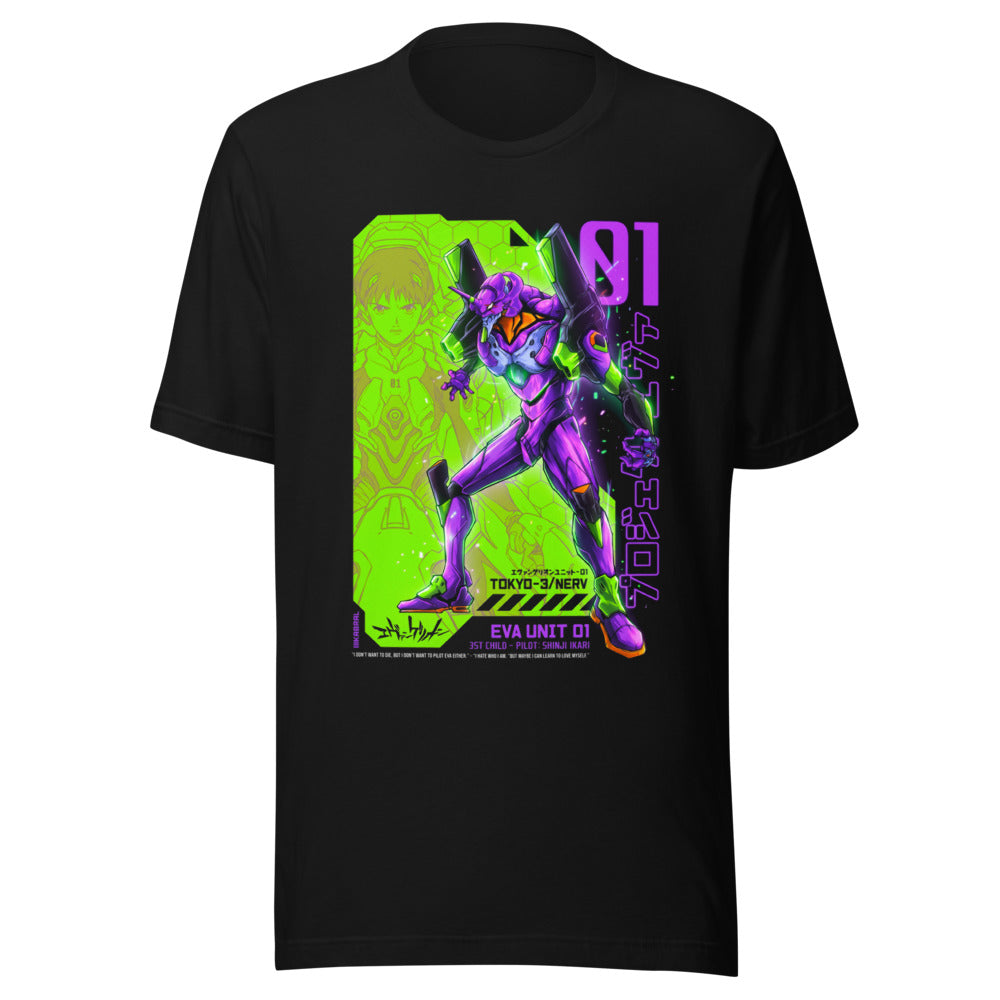 Playera Evangelion Eva 01 Shinji Ikari Nerv - Frente grande