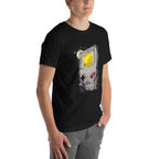 Playera Game Boy Under Construction Tower Cranes - Modelo masculino lateral