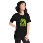 Playera Goku Super Saiyan Peanuts Scream Green Aura - Modelo femenina
