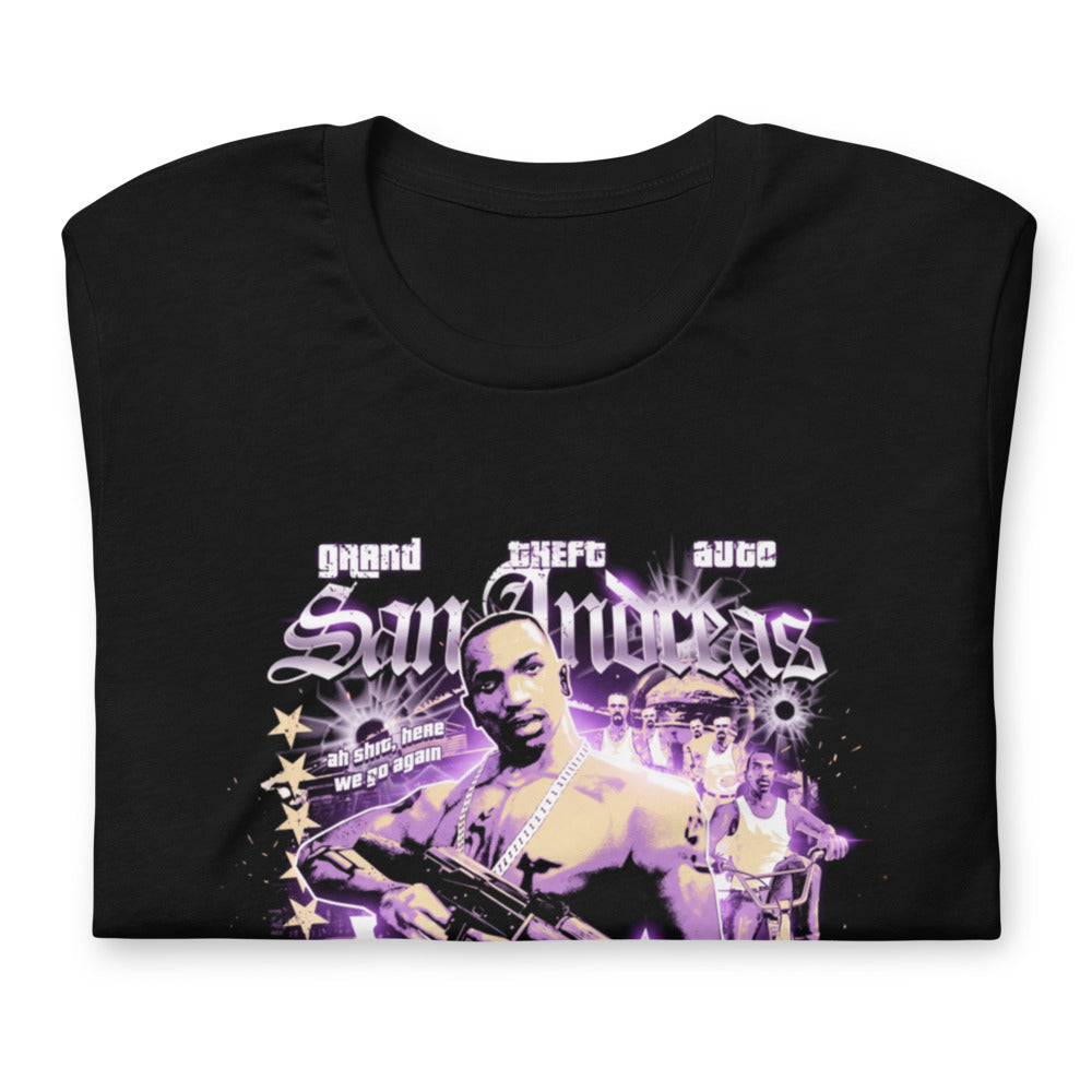 Playera GTA San Andreas Graffiti Lowrider - Doblado
