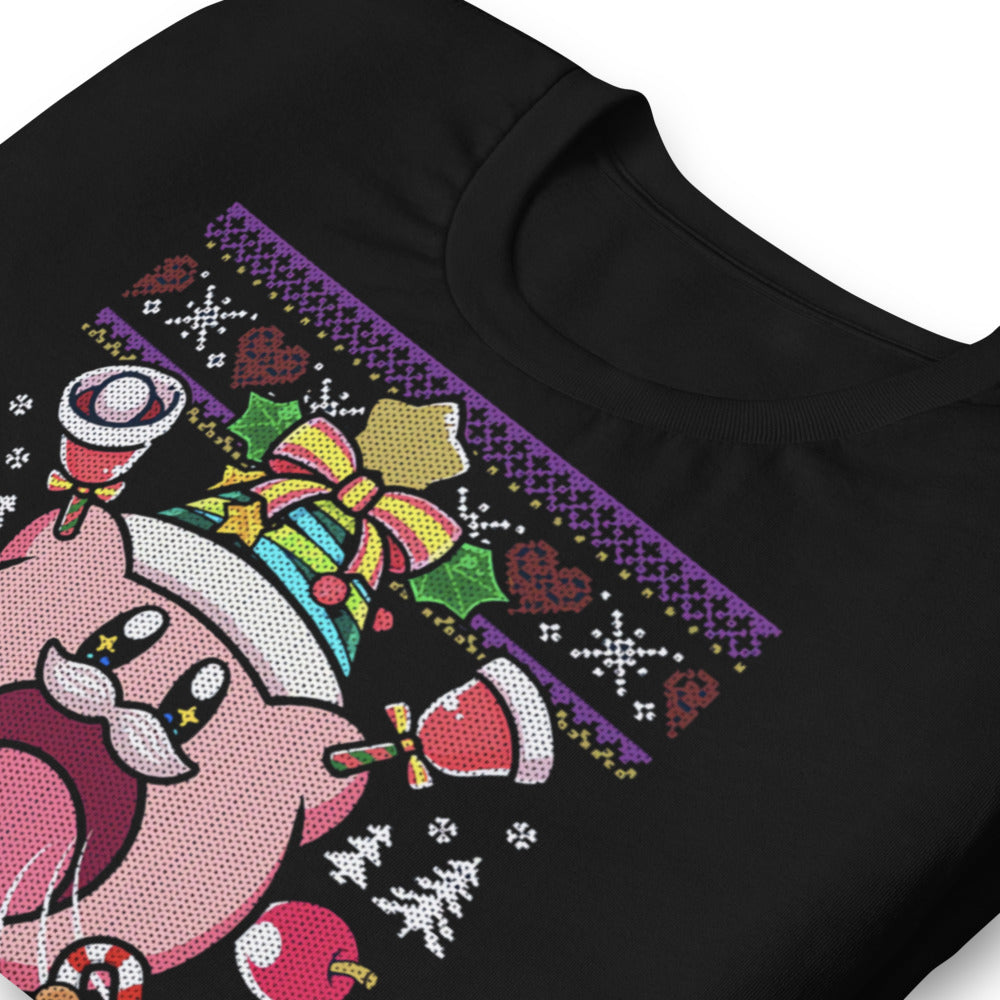 Playera Kirby Christmas - Doblado zoom