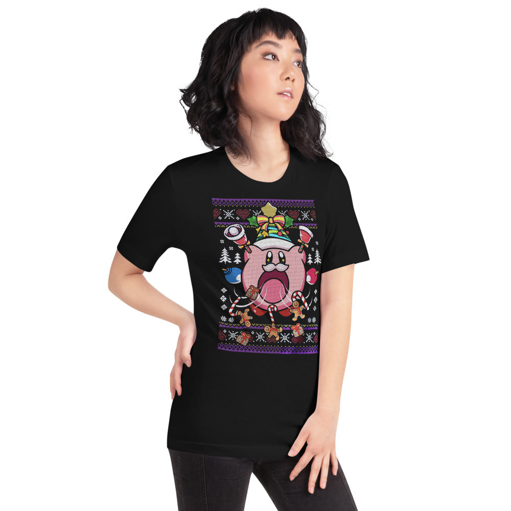 Playera Kirby Christmas - Modelo femenina