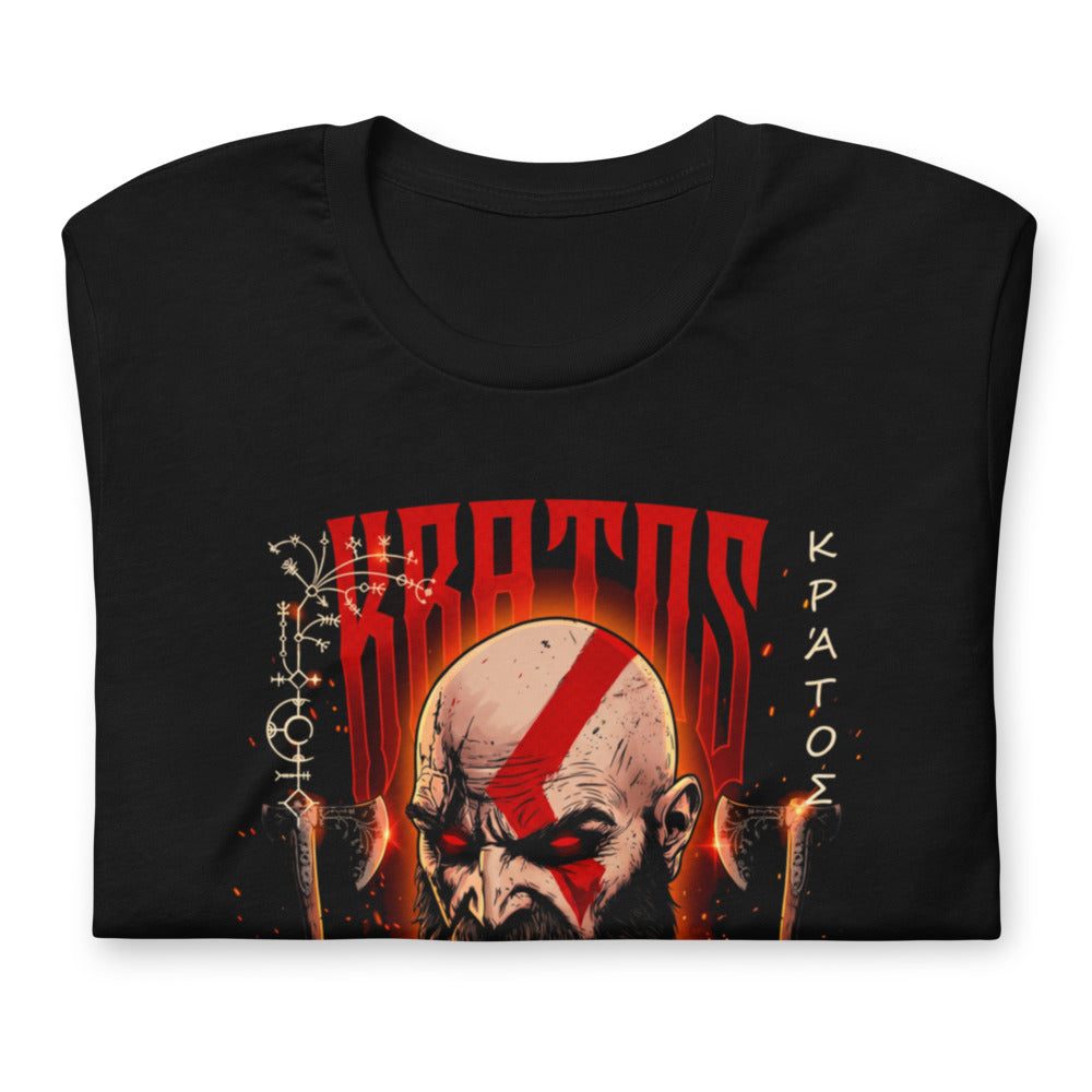Playera Kratos God Of War Glowing Red Eyes - Doblado