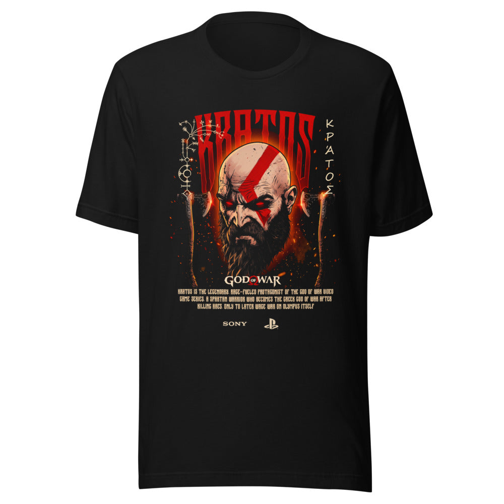 Playera Kratos God Of War Glowing Red Eyes - Frente grande