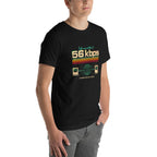Playera Life Was Better At 56 Kbps - Modelo masculino lateral
