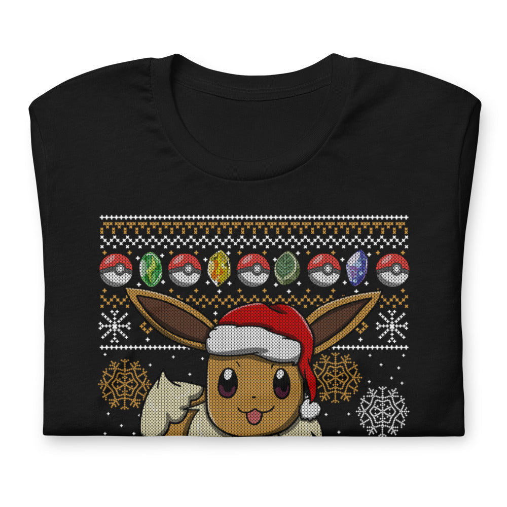 Playera Little Eevee Christmas - Doblado