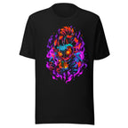 Playera Majora's Mask Skull Kid Neon Purple Flames - Frente grande