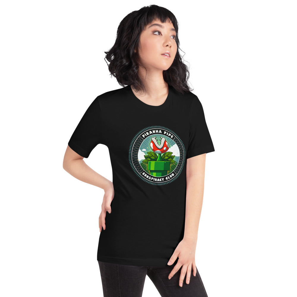 Playera Mario Piranha Pipe Conspiracy Club - Modelo femenina