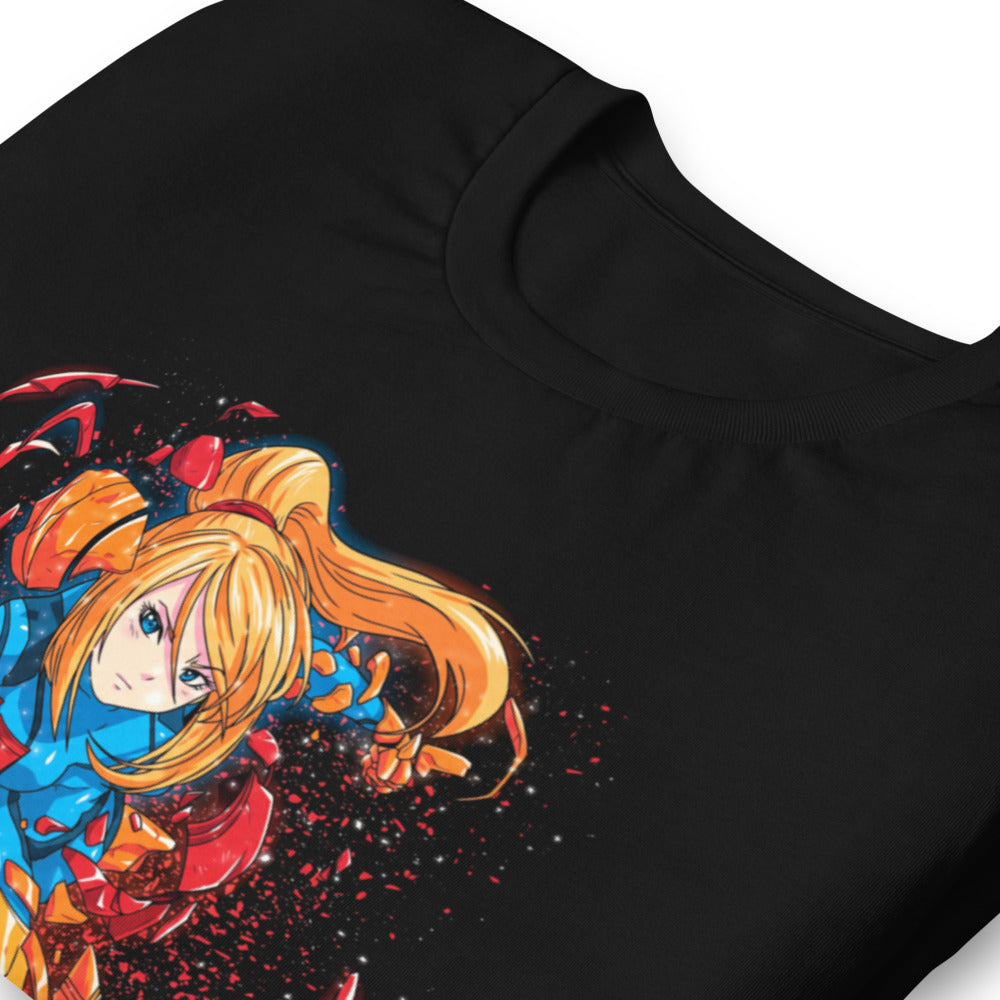 Playera Metroid Samus Arm Cannon Armor Burst - Doblado zoom