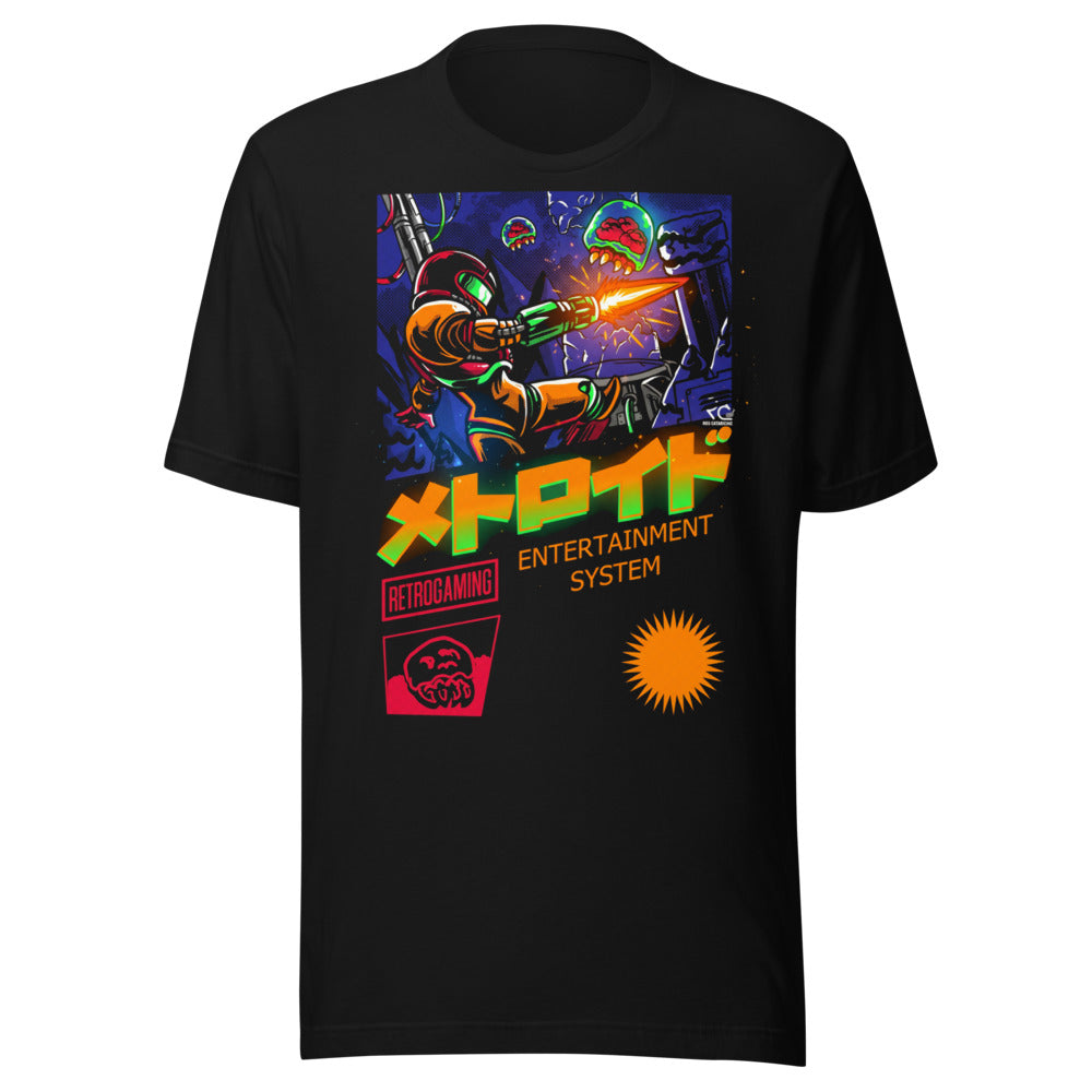 Playera Metroid Samus Retrogaming Katakana Box - Frente grande