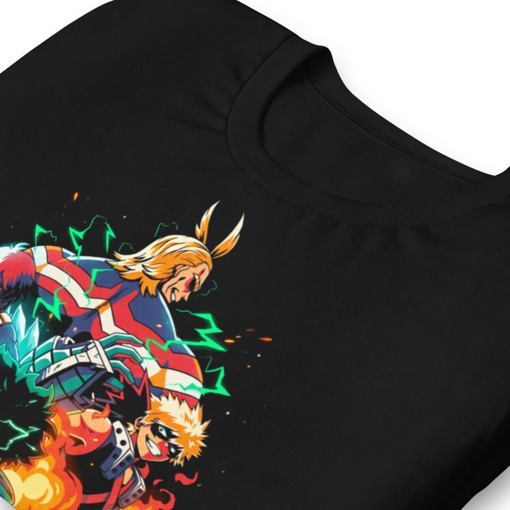 Playera My Hero Academia Plus Ultra Deku Todoroki Bakugo - Doblado zoom