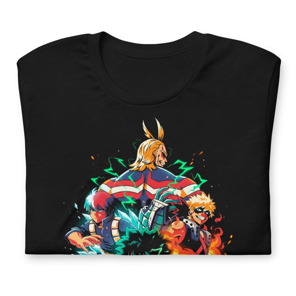 Playera My Hero Academia Plus Ultra Deku Todoroki Bakugo - Doblado