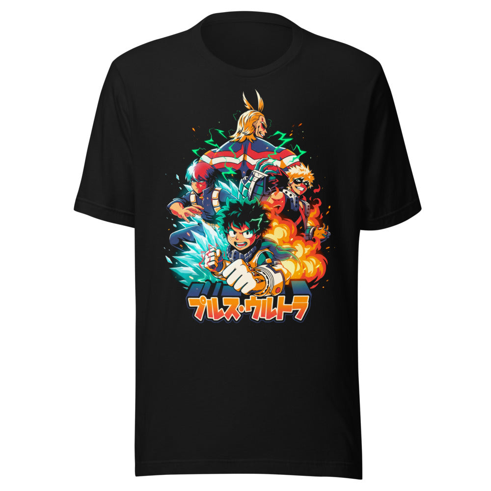 Playera My Hero Academia Plus Ultra Deku Todoroki Bakugo - Frente grande