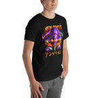 Playera Neon Genesis Evangelion Eva 01 Fire - Modelo masculino lateral