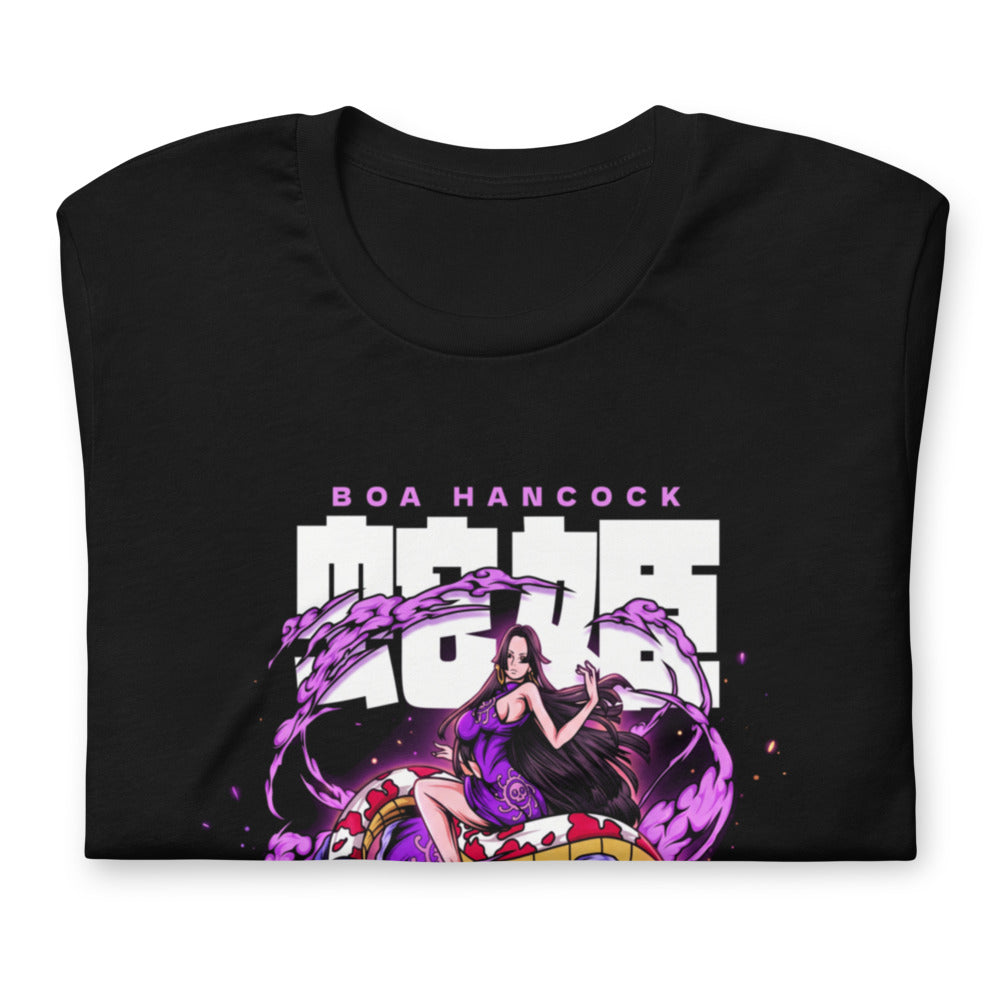 Playera One Piece Boa Hancock Purple Snake Smoke - Doblado