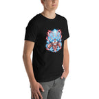 Playera One Piece Luffy Gear 5 Red Lightning - Modelo masculino lateral
