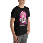 Playera Re Zero Ram Pink Maid Splash - Modelo masculino lateral