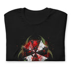 Playera Resident Evil Umbrella Biohazard Grunge Logo - Doblado