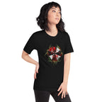 Playera Resident Evil Umbrella Biohazard Grunge Logo - Modelo femenina