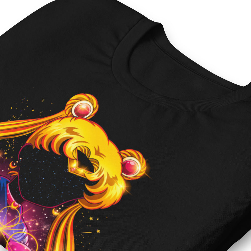 Playera Sailor Moon Galaxy Face Peace Sign - Doblado zoom