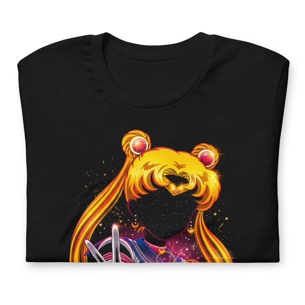 Playera Sailor Moon Galaxy Face Peace Sign - Doblado