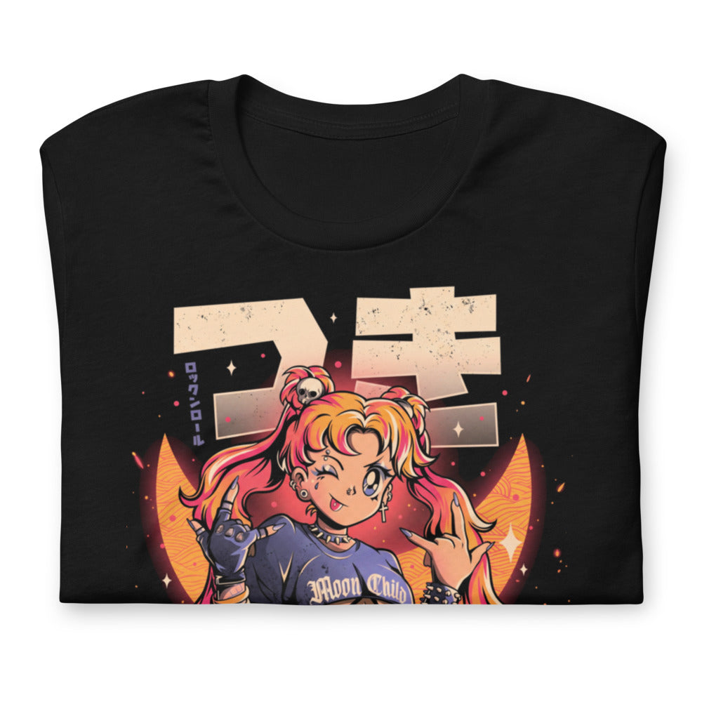 Playera Sailor Moon Punk Rocker Moon Child - Doblado
