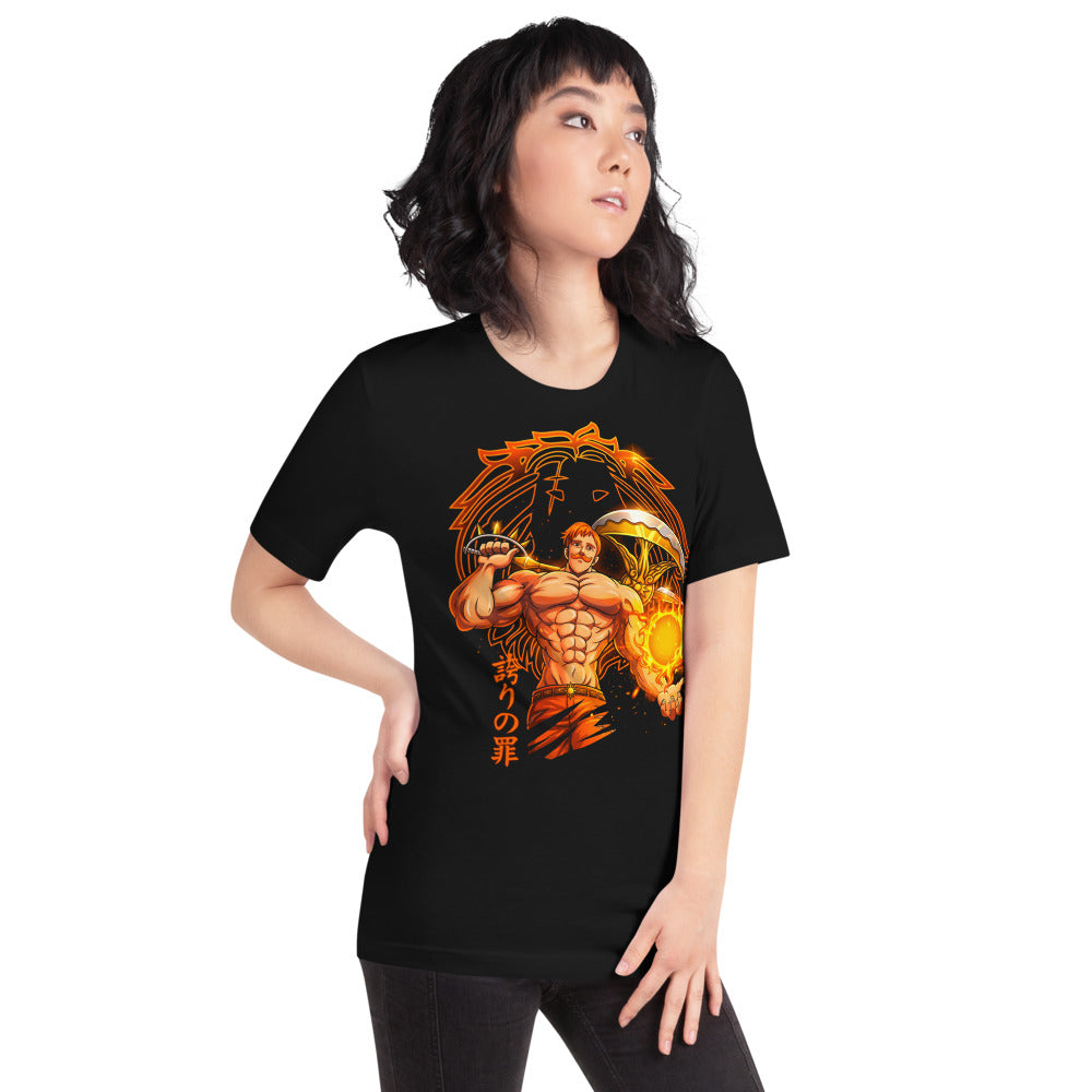 Playera Seven Deadly Sins Escanor Sin Of Pride - Modelo femenina