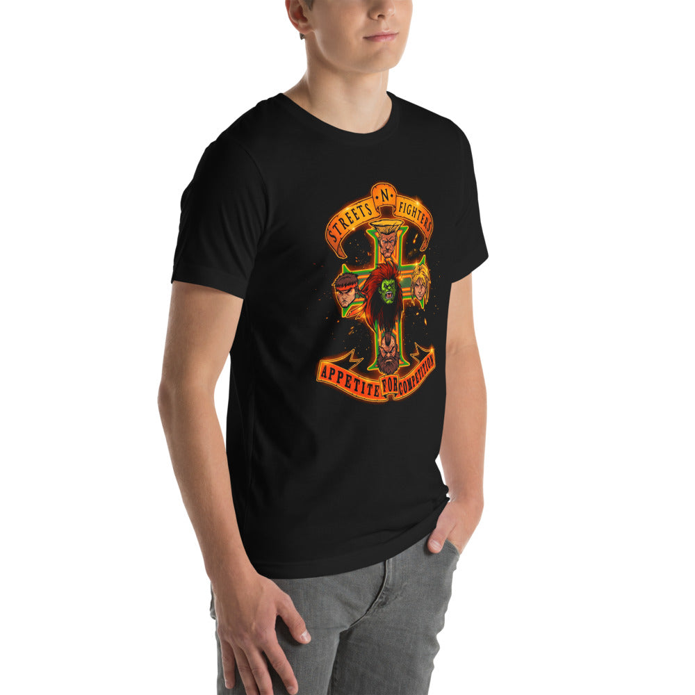 Playera Street Fighter Appetite For Competition - Modelo masculino lateral