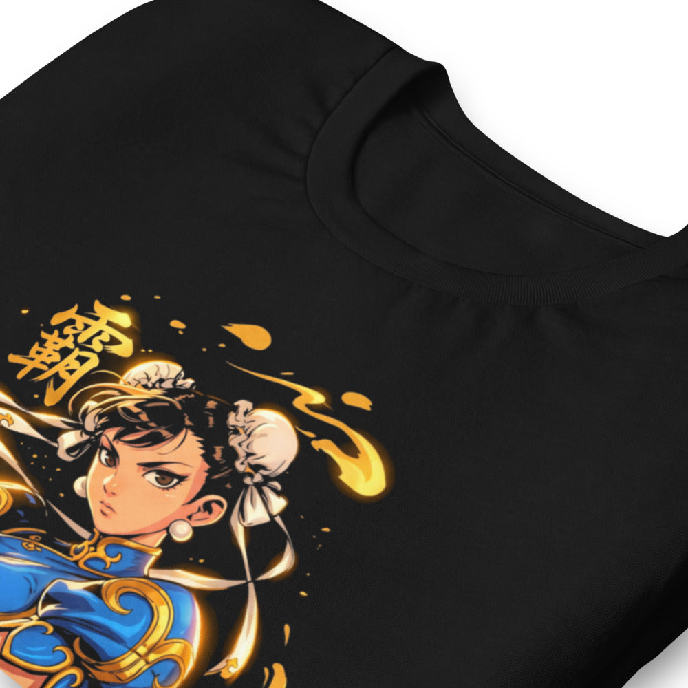 Playera Street Fighter Chun Li Golden Spiked Bracelets - Doblado zoom