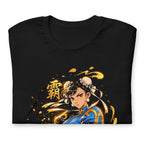 Playera Street Fighter Chun Li Golden Spiked Bracelets - Doblado