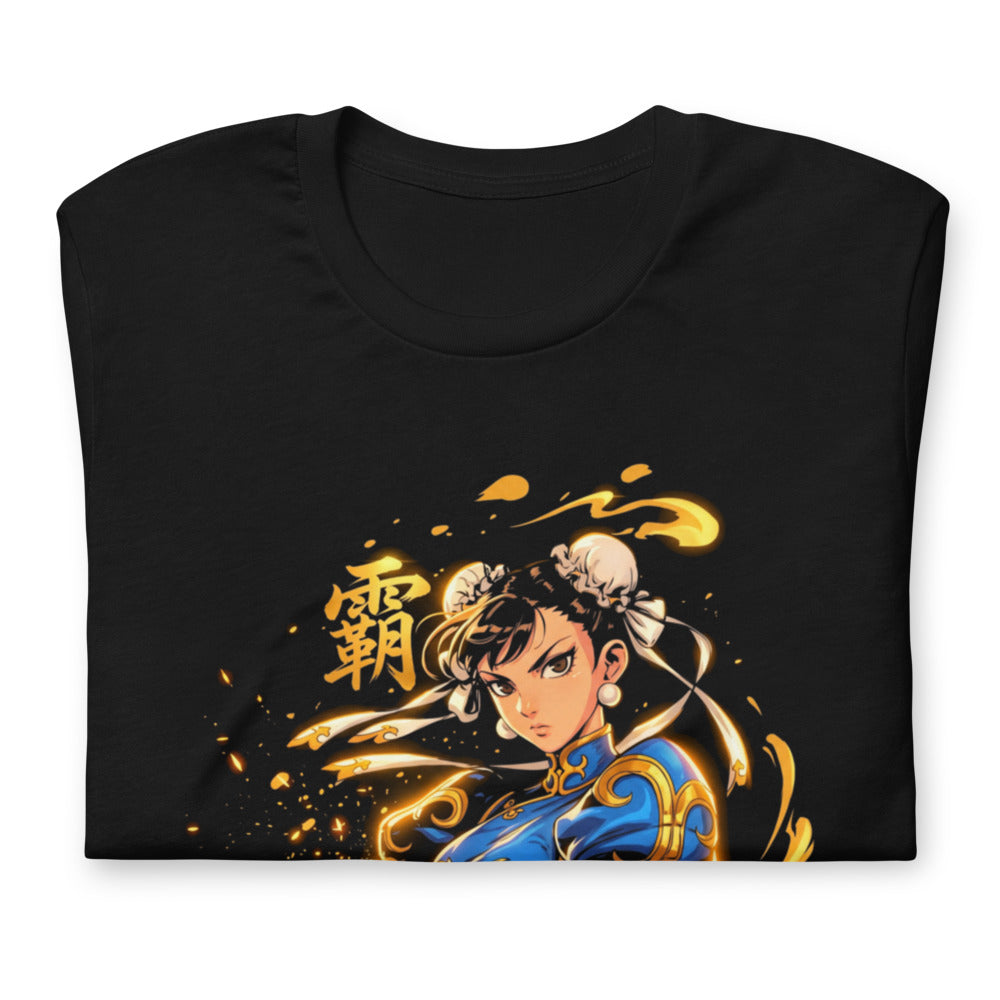 Playera Street Fighter Chun Li Golden Spiked Bracelets - Doblado