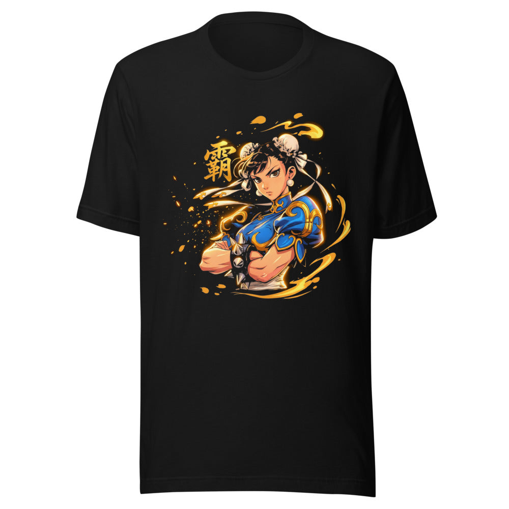 Playera Street Fighter Chun Li Golden Spiked Bracelets - Frente grande
