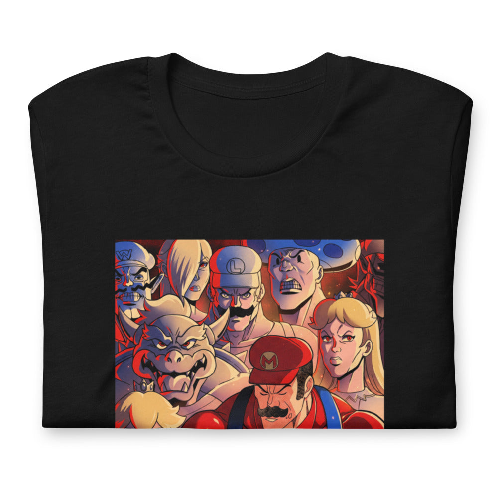 Playera Super Mario Gritty Cast Red Mushroom - Doblado