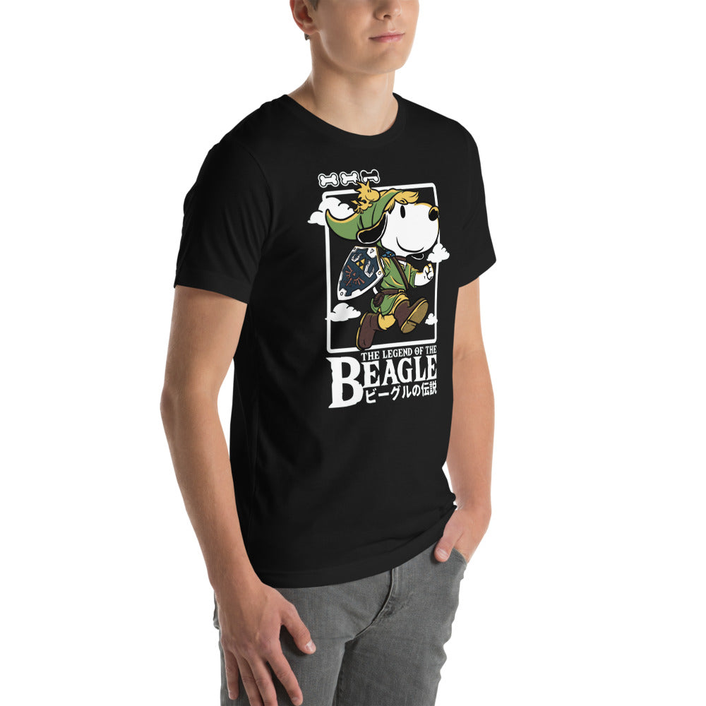 Playera The legend of the Beagle Nintendo - Modelo masculino lateral