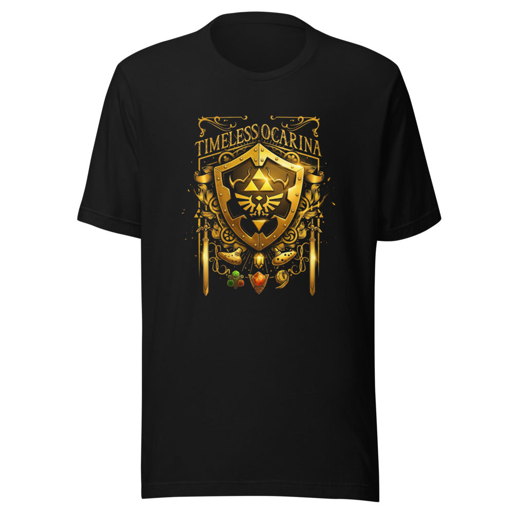 Playera Timeless Ocarina Hylian Shield Crest - Frente grande