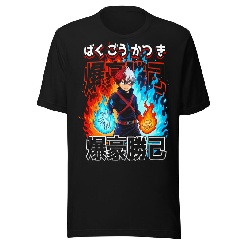 Playera Todoroki Fire And Ice My Hero Academia - Frente grande