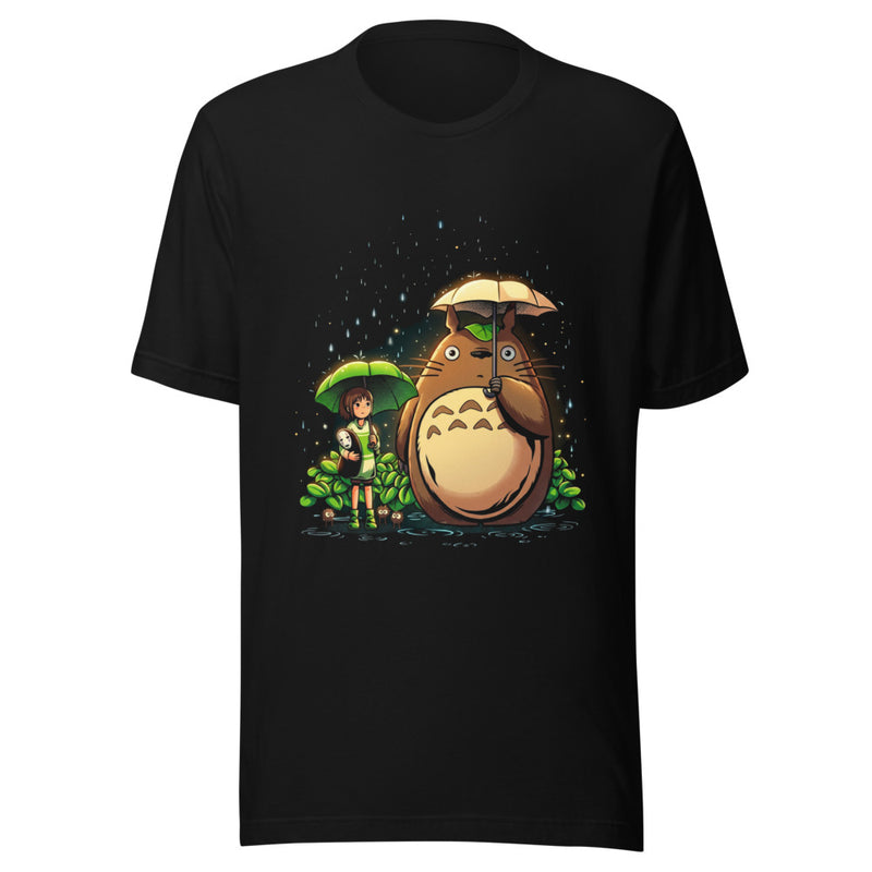 Playera Totoro Chihiro No Face Rain Umbrellas - Frente grande
