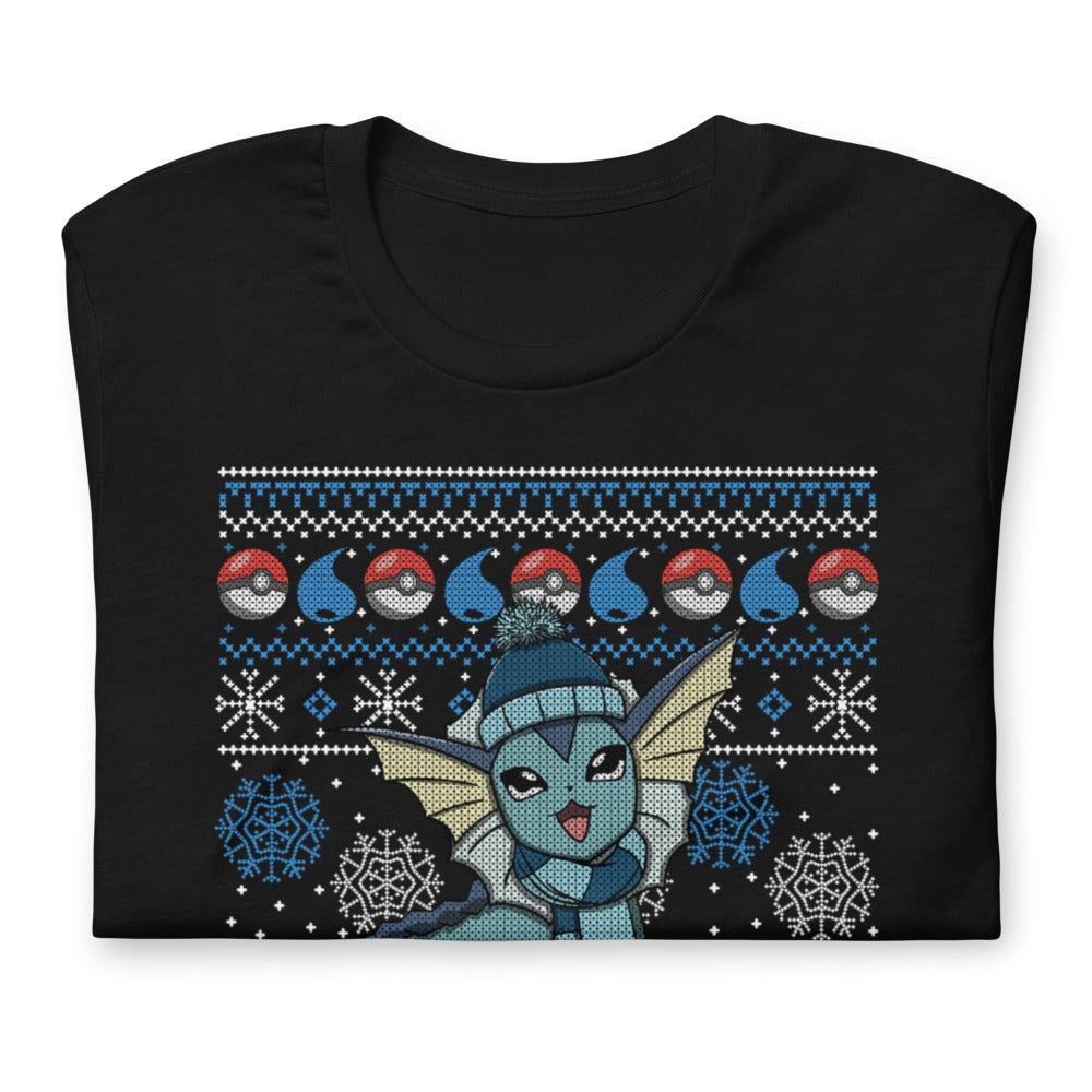 Playera Vaporeon Navideño - Doblado