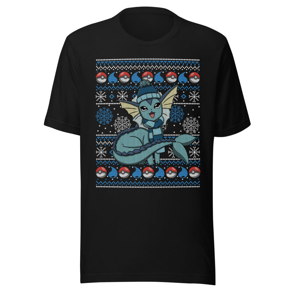 Playera Vaporeon Navideño - Frente grande