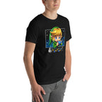 Playera Zelda Link Chibi Ocarina Melody - Modelo masculino lateral