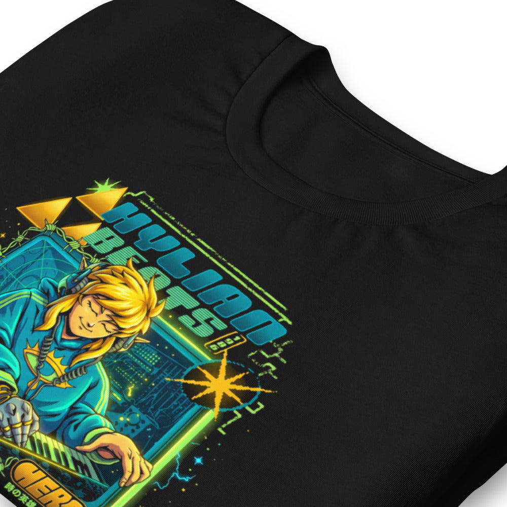 Playera Zelda Link Hylian Beats Synth - Doblado zoom